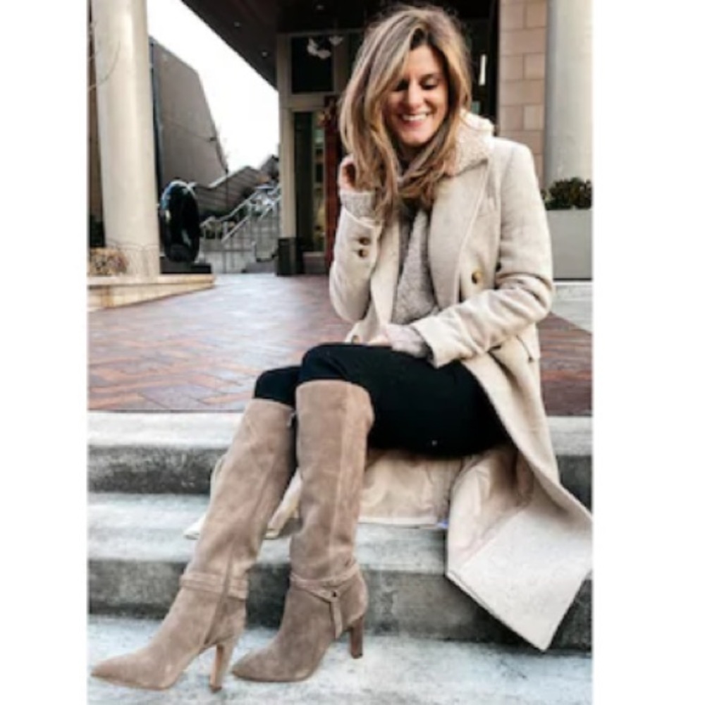 Vince Camuto Tan Suede Caidy Knee Boots‎ Sz. 8.5